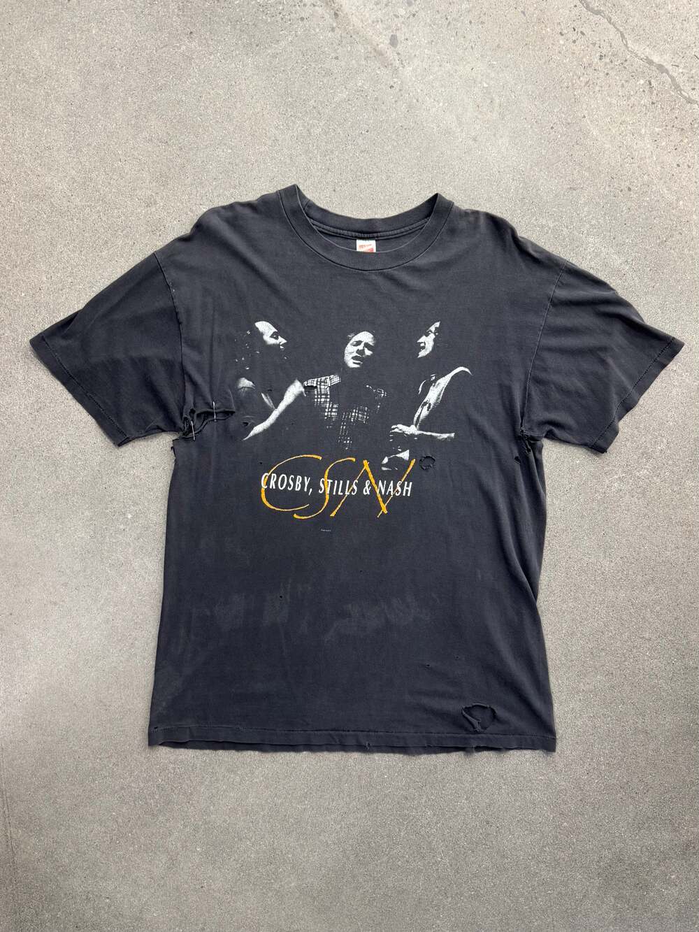 Vintage Faded 1992 Crosby, Stills & Nash CSN T-Shirt - L